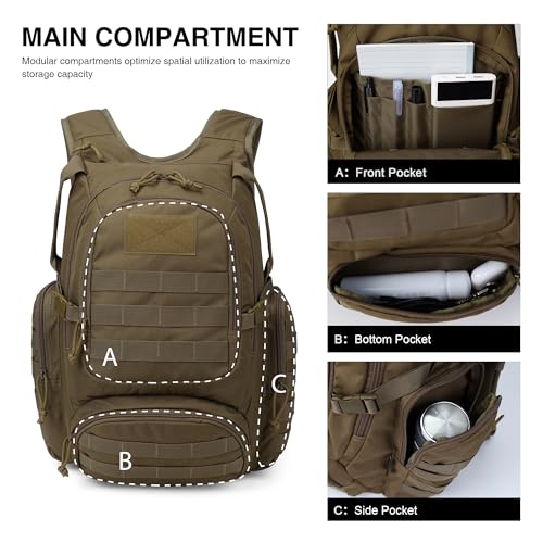 Mardingtop 25L Tactical Molle Hiking Backpacks for Hiking and Camping Enthusiasts Military Travel