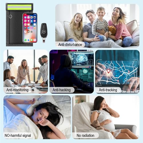 Yaokvide 2 Pack Faraday Bags for Phone & Car Keys Users | Yaokvide 2 Pack Faraday Bags for Phone & Car Keys Anti-Theft