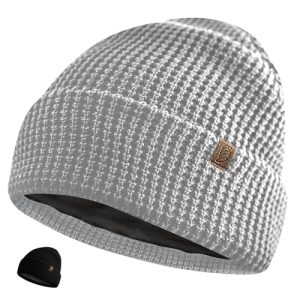 Golden Kocoon Golden Kocoon® - Organic Cotton Beanie with EcoShield™ Tech - Adult Size Grey Hat for E-M-F Protection - S