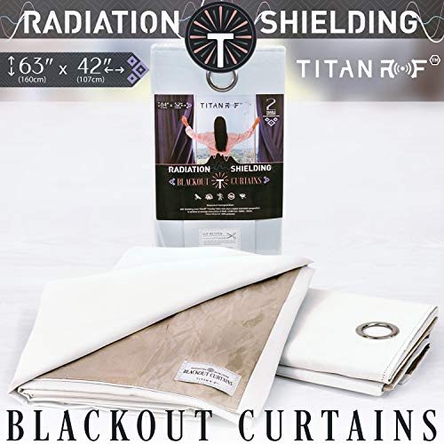 Mission Darkness TitanRF Radiation Shielding Blackout Curtains for EMF Protection in the Home, Ideal for Bedroom Use, Ef
