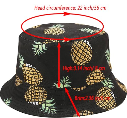 Joylife Banana Print Bucket Hat Fruit Pattern Fisherman Hats for Men Summer Sun Protection Reversible Packable Cap | Jo