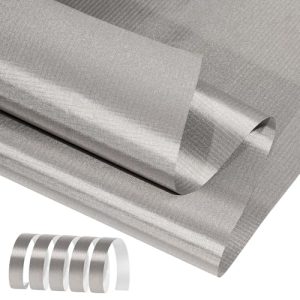 Faraday Fabric 43" x 87" + 158" L Tape + Military Grade Faraday Cloth for Shielding RFID + EMP + EMF + EMI + 5G + WiFi +