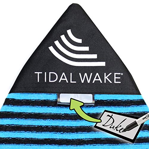 Tidal Wake TAG-IT Pointed Nose Surf & Wake Board Sock Bag for Men and Women with Built-in Name Tag, 52-53" Long,Personal