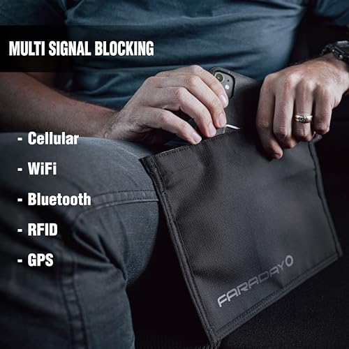 Faraday Bag Jacket Pro for Phones - Shielding, Privacy, Anti-Tracking & Anti-Hacking for Law Enforcement & Military, Tra