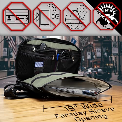 FLEX Faraday Bag for Laptops, Tablets, and Mid-Size Electronics - Tracking/Hacking Defense - For Tech Lovers - Protect Y