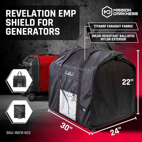 Mission Darkness Revelation EMP Armor for Generators & Electronics - Military-Grade Faraday Bag - Preppers & Military Pe