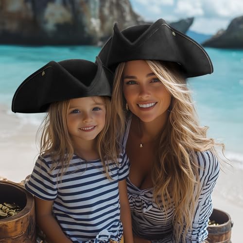 Homelex Adult Pirate Hat for Women during Halloween | Colonial Tricon Hat for Women Performance during Halloween Costum