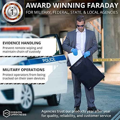 Mission Darkness Faraday Bag for Laptops // Device Shielding // Law Enforcement & Military, Executive Privacy, Travel &
