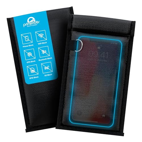 Faraday Bag Black - Anti-Theft & Distraction-Free Signal Blocking Pouch | RFID Protection for Phones, Keys & Cards | Fir