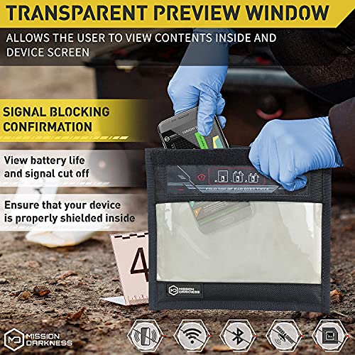 Mission Darkness Window Faraday Bag: Device Shielding for Law Enforcement and Military, Travel, and Data Security // Ant