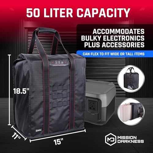 Mission Darkness T10 Faraday Bag for Computer Towers & XL Electronics – Military-Grade RF Signal Blocking & EMP & CME Pr