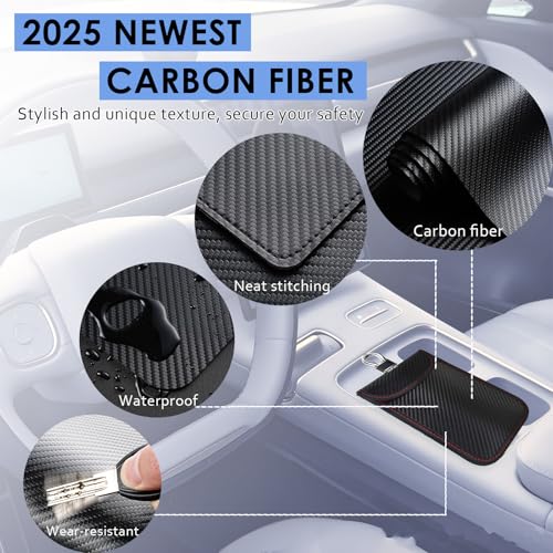 Faraday Bags Carbon Fiber Anti-Tracking Faraday Bag for Phones & Tablets & Laptops & Car Keys | RFID Signal Blocker | Em