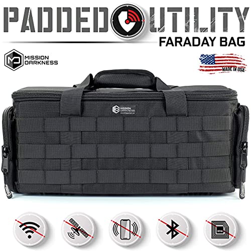 Mission Darkness Padded Utility Faraday Bag for Electronic Protection Mission Darkness Padded Utility Faraday Bag for Ta