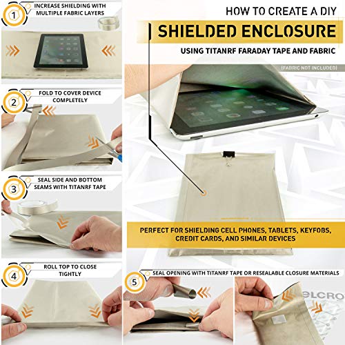 Mission Darkness TitanRF High-Shielding Faraday Tape for RF Enclosures and Sheets Mission Darkness TitanRF |5in W x 10ft