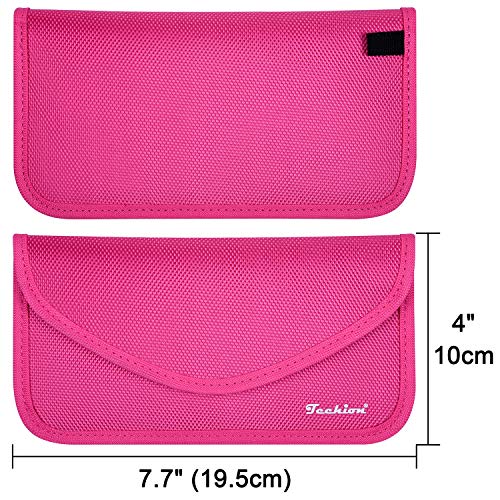 Signal Blocking Bag, Techion RFID Faraday Bag Shield Pouch Wallet Case for Cell Phone and Car Key FOB - Privacy Protecti