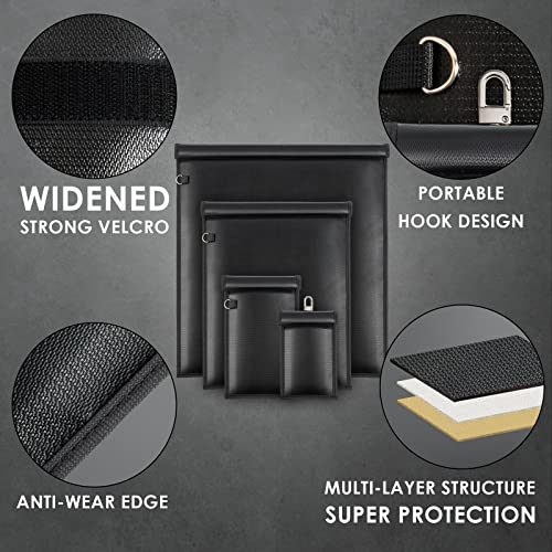 Large 4 Pack Faraday Bags for Laptops & Tablets & Phones & Car Keys | RFID Signal Blocker EMP Bag 4 Pack Large for Go D