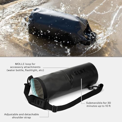 SLNT Waterproof Faraday Dry Bag - 5 Liter - Protects Electronics from Water, Spying, Hacking - Blocks RFID, WiFi, Blueto