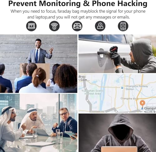 Faraday Bags 4 Pack EMP Proof Cage for Phones Tablets & Car Keys Faraday Bags 4 Pack RFID Signal Blocker Bag for Anti-