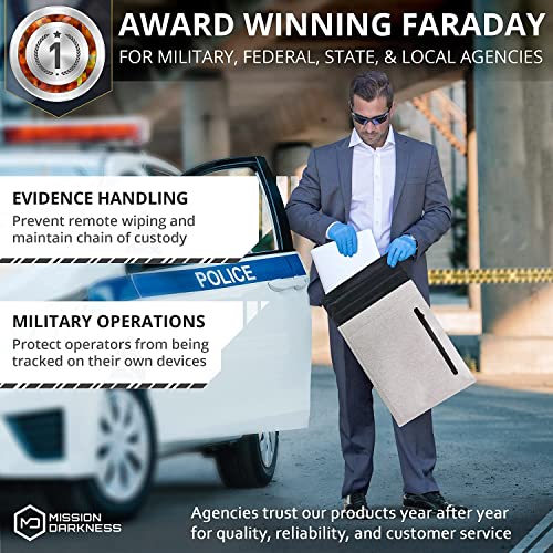 Mission Darkness Dry Shield Faraday Phone and Laptop Sleeve - RF Shielding, EMP Protection, and Waterproof for Enhanced