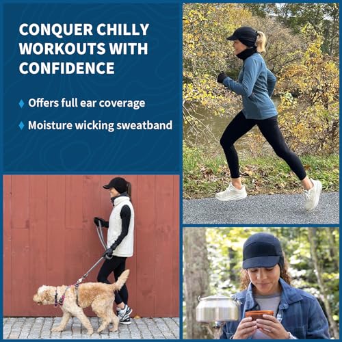 TrailHeads Fleece Reflective Winter Hat for Women Workouts