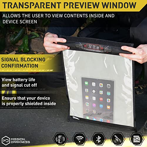 Mission Darkness Window Faraday Bag: Laptop Device Shielding for Law Enforcement & Military, Travel & Data Security, Ant