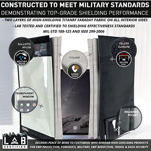 Mission Darkness Window Faraday Bag - Device Shielding for Law Enforcement & Military, Travel & Data Security, EMP Prote