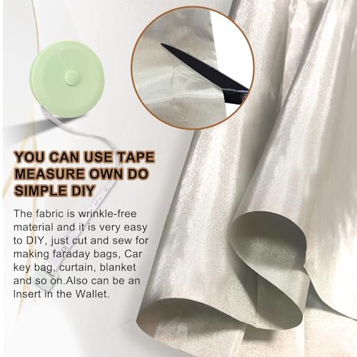 Faraday Fabric 43"x118" (Big 3 Yards) Conductive Shielding Material for EMF Protection Military Grade