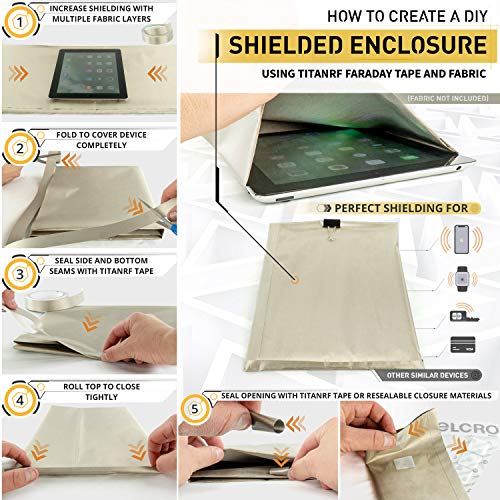 Mission Darkness TitanRF High-Shielding Faraday Tape Roll for RF Enclosures and Fabric Sheets Mission Darkness TitanRF