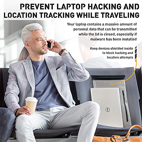 Mission Darkness Dry Shield Faraday Laptop Sleeve - Slim Waterproof Bag for Laptop Computers | RF Shielding Liner | Anti