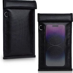Faraday Bags for Phone and Car Key Signal Blocking Pouch | Cell Phone Signal Jammer for Cars and Phones 2 Pack | Car Ke