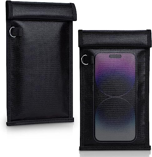 Simket Faraday Bags for Phones and Car Key 2 Pack Signal Blocking Pouch Black Simket Faraday Bags for Phones and Car K