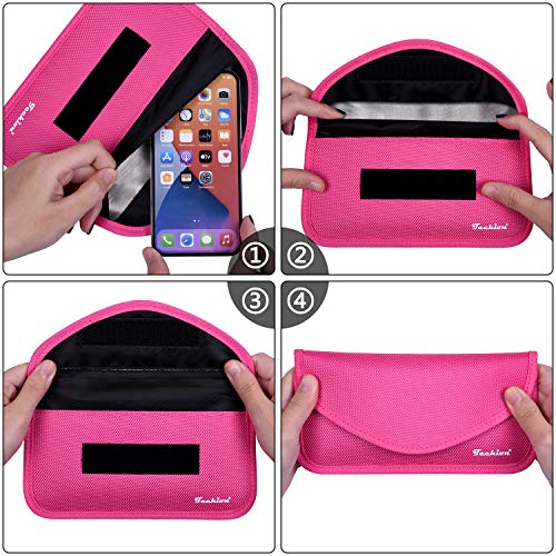 Signal Blocking Bag, Techion RFID Faraday Bag Shield Pouch Wallet Case for Cell Phone and Car Key FOB - Privacy Protecti