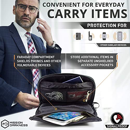 Mission Darkness Phone & Keyfob Faraday Bag Bundle - RF Shielding, Anti-Tracking & Hacking, EMP Protection (2-Pack)