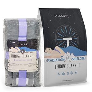 Mission Darkness TitanRF Radiation Shielding Throw Blanket - EMF Radiation Protection Ultra-Soft Reversible Gray and Whi
