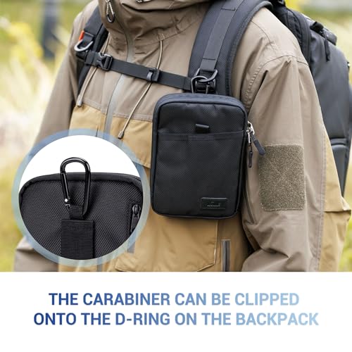 KIWIFOTOS Travel Cell Phone Pouch Belt Pouch for iPhone 16 15 14 Pro Max KIWIFotos Dual Phone Holster Crossbody Bag for