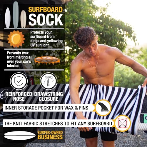 Stevie Surfboard Sock Cover - Light Protective Bag for Surfboards | Choose Size and Color