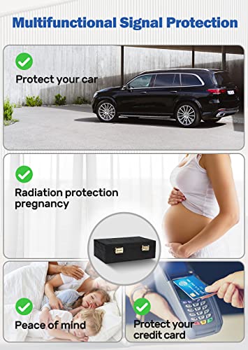 Samfolk Faraday Box & 2 Pack Faraday Bag for Car Keys Keyless Entry Anti Theft Signal Blocking Cage | Samfolk Faraday K