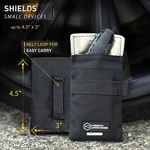 Mission Darkness Phone & Keyfob Faraday Bag Bundle - RF Shielding, Anti-Tracking & Hacking, EMP Protection (2-Pack)