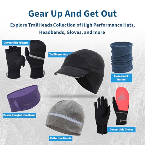 TrailHeads Fleece Reflective Winter Hat for Women Workouts