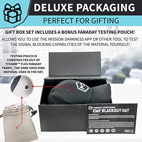 Mission Darkness EMF Blackout Hat for Anti-Radiation Protection - Universal Adult Size (Adjustable)