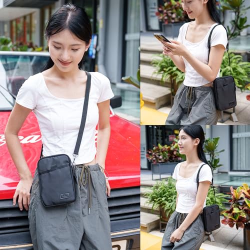 KIWIFOTOS Travel Cell Phone Pouch Belt Pouch for iPhone 16 15 14 Pro Max KIWIFotos Dual Phone Holster Crossbody Bag for