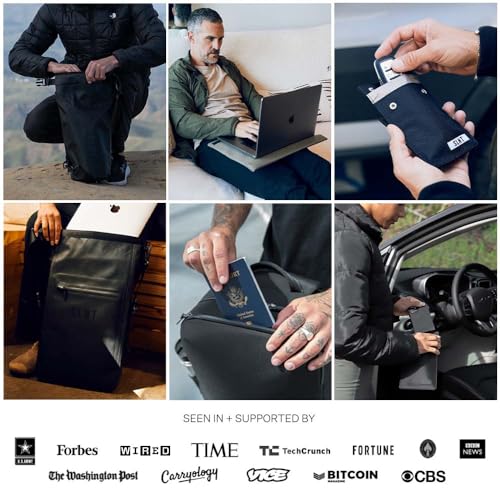 Silent Pocket SLNT Quick Access Key Fob Faraday Bag for Travelers & Privacy Enthusiasts - Weatherproof Signal Blocking,