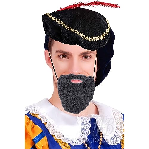 Medieval Hat with Beard for Minstrel Costume | Medieval Renaissance Hat Accessories for Renaissance Costume | Degpum Me