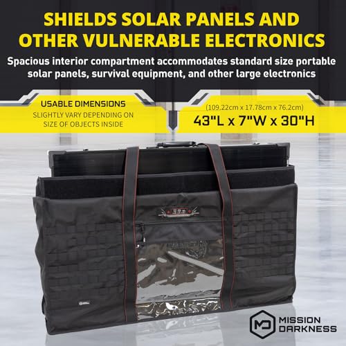 Mission Darkness Eclipse Faraday Bag - Military-Grade EMP, CME & RF Shielding for Solar Flare Protection - Preppers & Pe