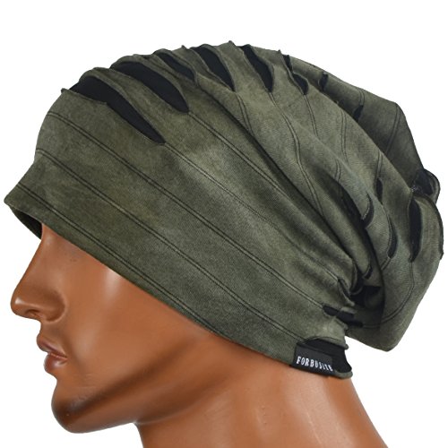 Jesse · Ren’a Men's Chic Striped Thin Baggy Slouch Summer Beanie Skull Cap Hat for Casual Occasions | Jesse · Renâ€