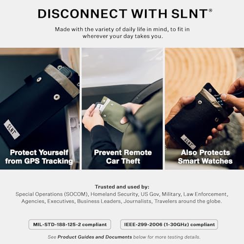 Silent Pocket SLNT Anti Theft Key Fob Case for Car Fits Most Keyfobs Shields Against All Signal TypesIncludes RFID Block