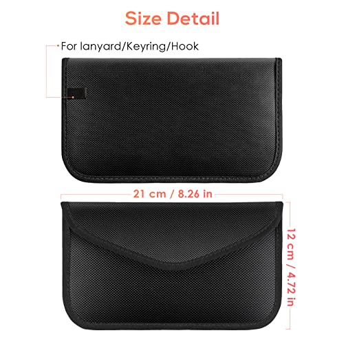 2 Pack Faraday Bags for Phone and Car Keys, Anti Theft Car Protection, Signal Blocking Key Pouch