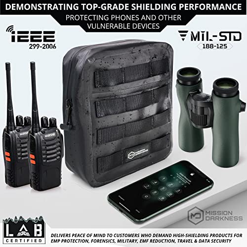 Mission Darkness Dry Shield MOLLE Faraday Pouch (2nd Gen) - Waterproof & Submergible, Signal Blocking, Data Privacy