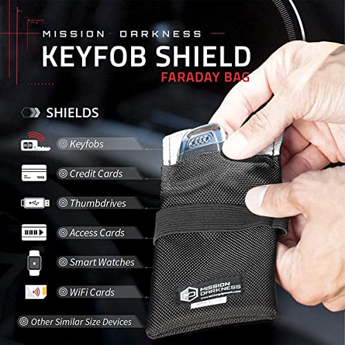 Mission Darkness Phone & Keyfob Faraday Bag Bundle - RF Shielding, Anti-Tracking & Hacking, EMP Protection (2-Pack)