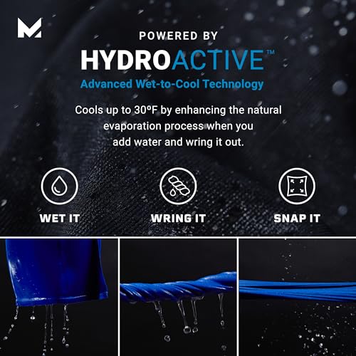 MISSION Tapered Cooling Headband for Men and Women during Summer Sports and Outdoor Activities: Fast Drying, Breathable,